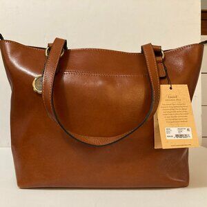 PATRICIA NASH Lindsell Tote Handbag Leather Tan Brown P67101